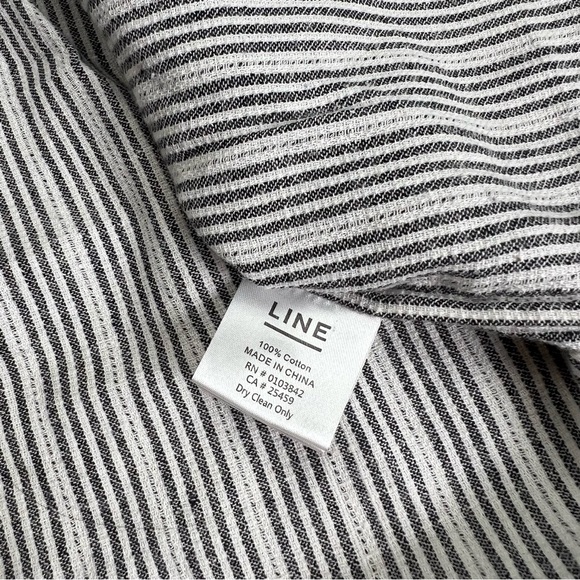 Line women’s black white striped button down shirt XS L6-33 - Picture 5 of 5